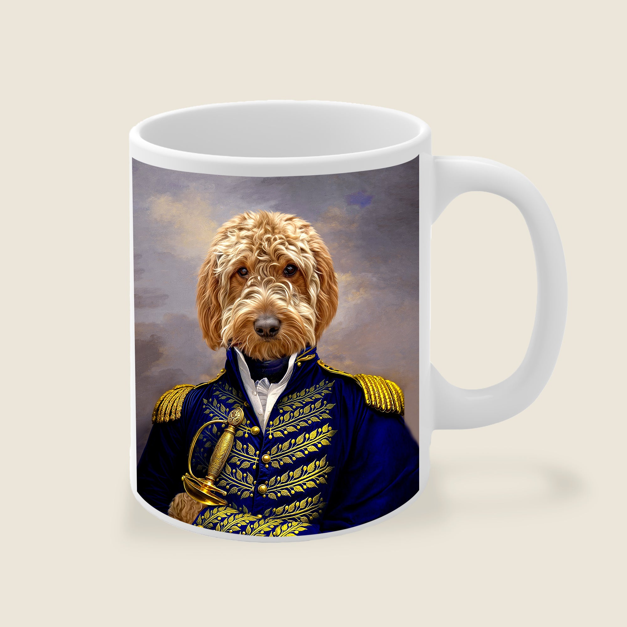 Royal Officer Pet Portrait - Custom Pet Mug