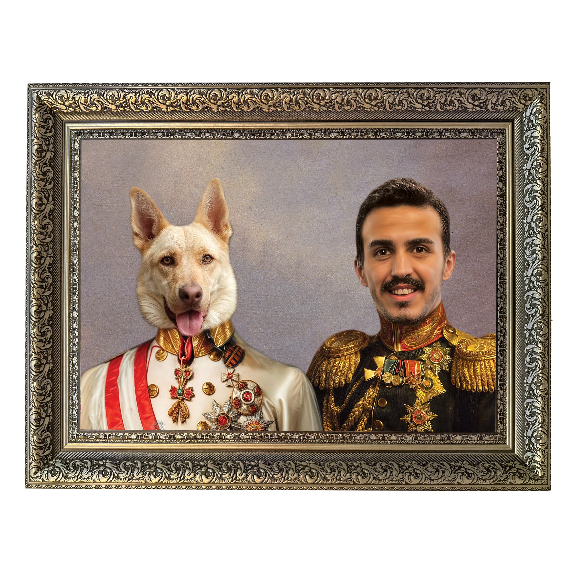 Companions in Uniform - Custom Pet Portrait