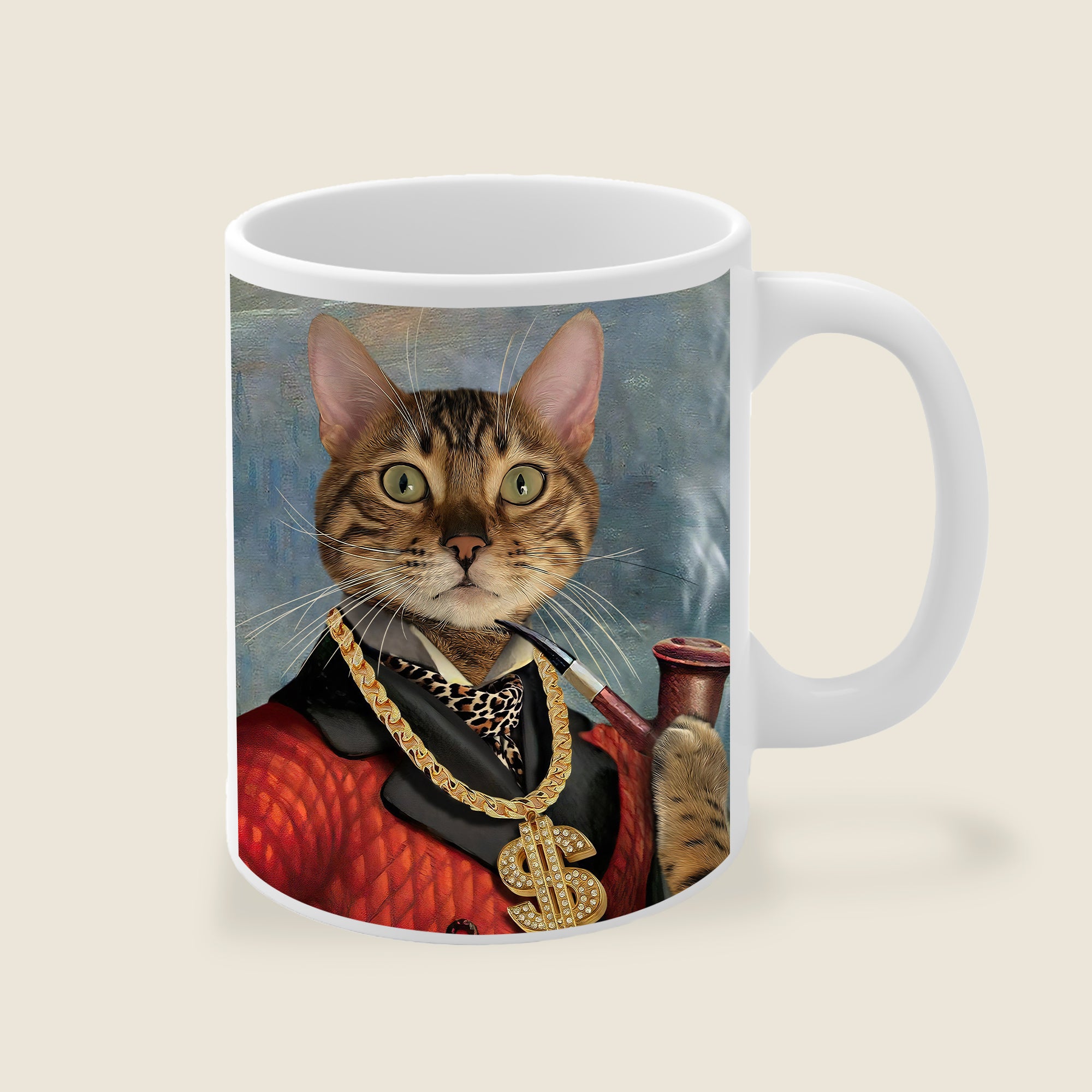 Aristocratic Gangster Portrait - Custom Pet Mug