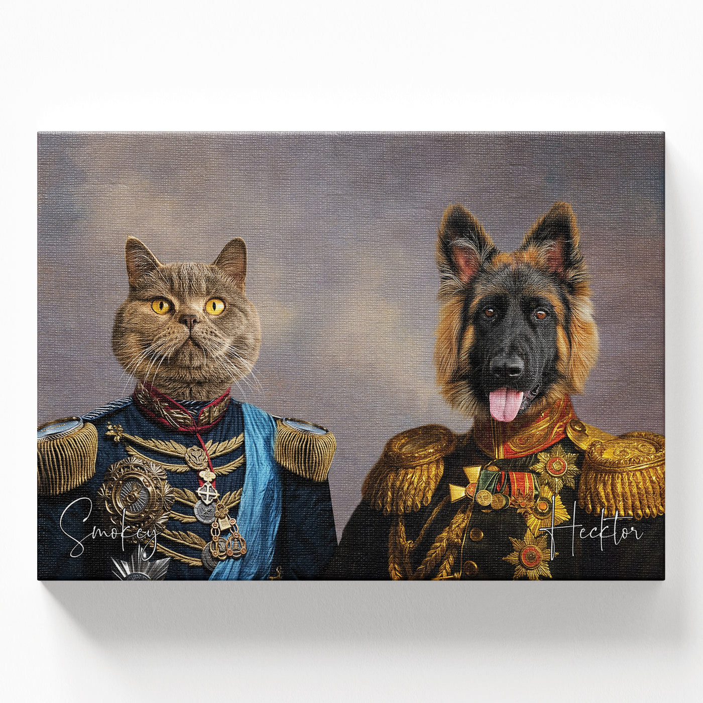 General Paws & Sir Meowington - Custom Pet Portrait