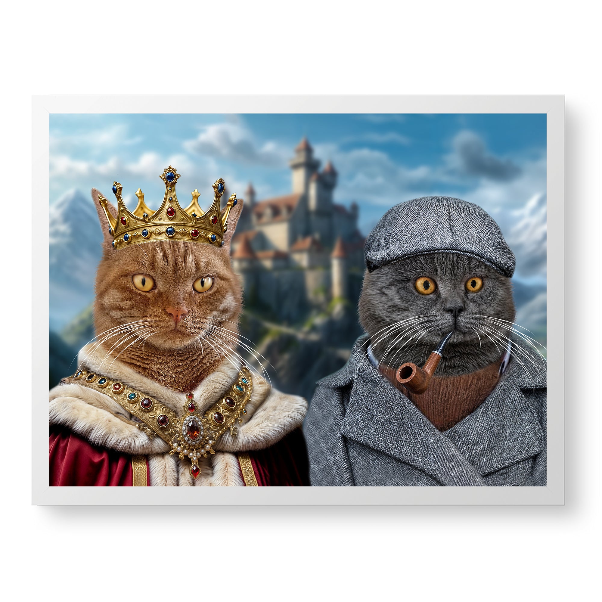 The Crown & The Clue - Custom Cat Portrait