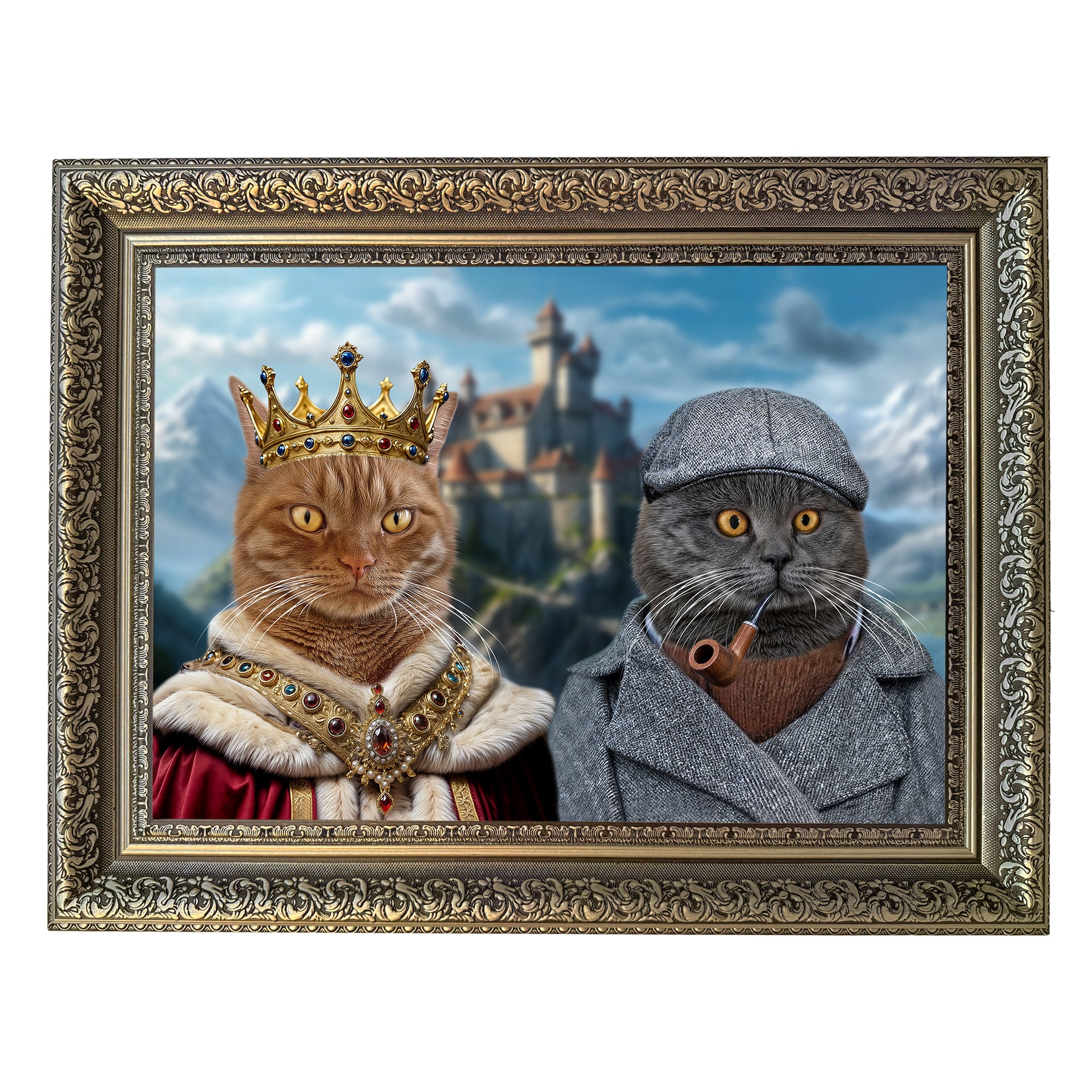 The Crown & The Clue - Custom Cat Portrait