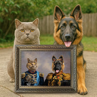 General Paws & Sir Meowington - Custom Pet Portrait