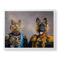 General Paws & Sir Meowington - Custom Pet Portrait