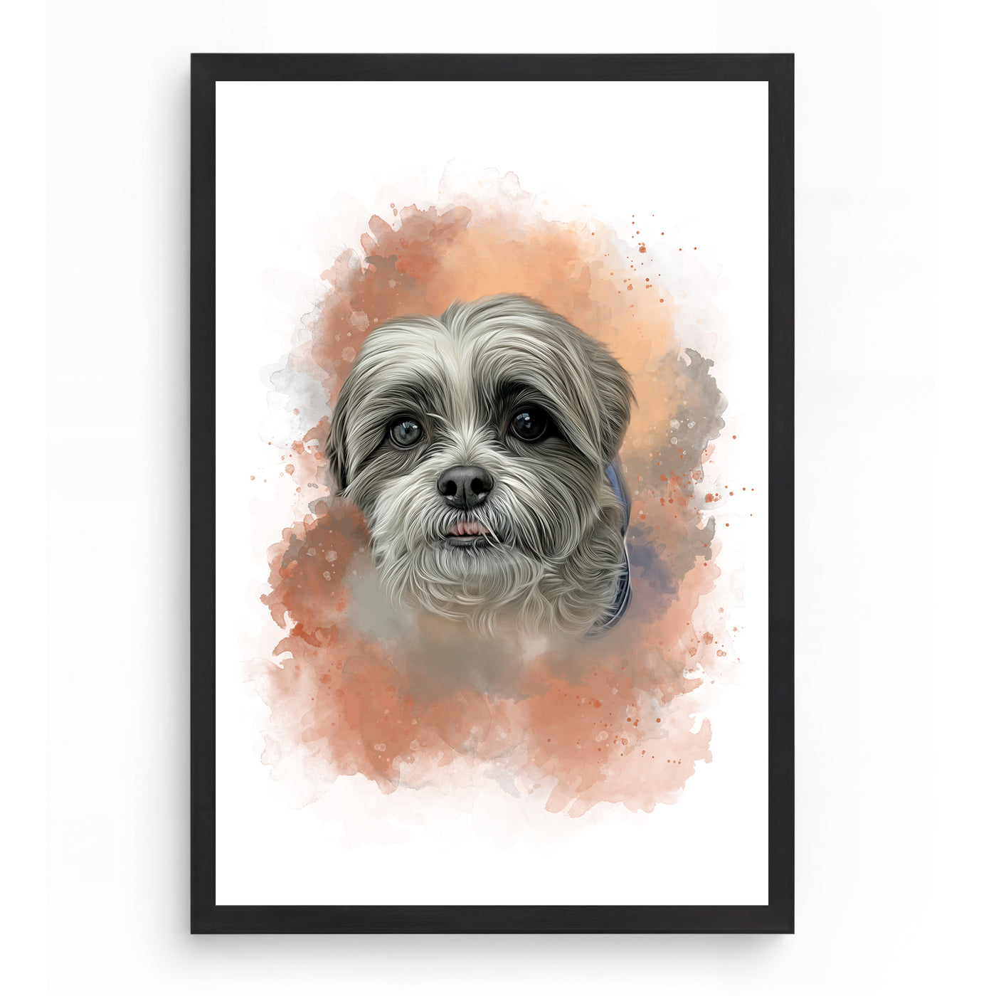 فن الألوان المائية - لوحة مخصصة للحيوانات الأليفة